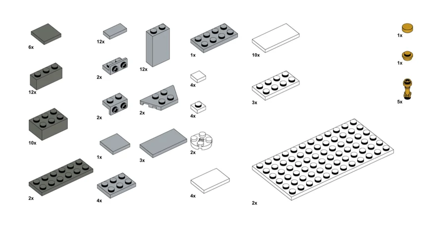 Parts list of Quantego System Two