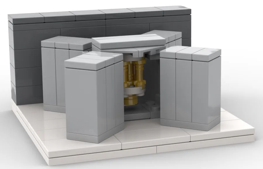 Rendering of the Quantego System Two LEGO model
